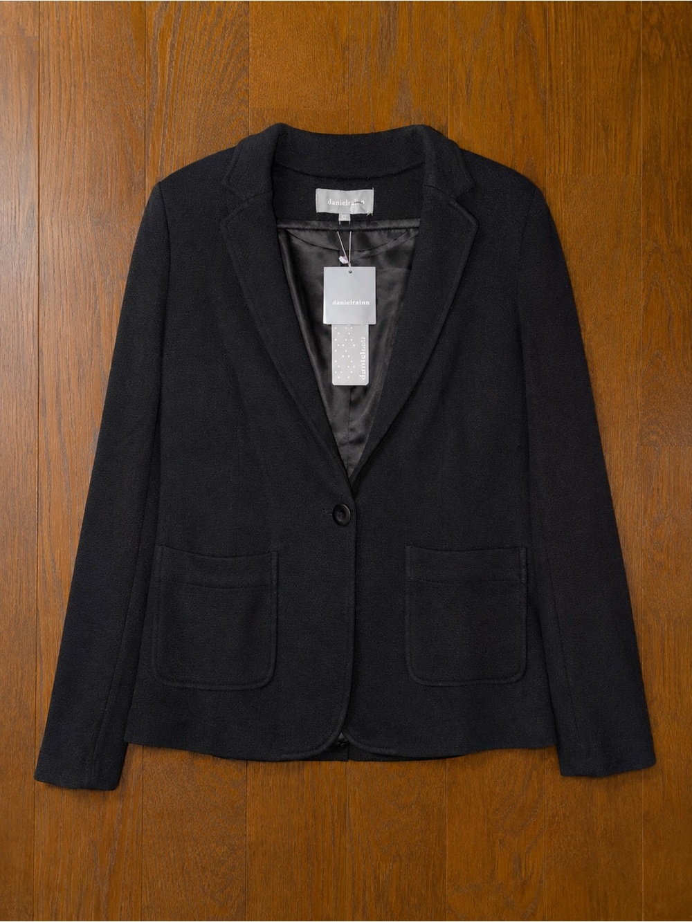 Daniel Rainn Dalary Knit Black Single-Button Blazer Jacket Sz M NWT